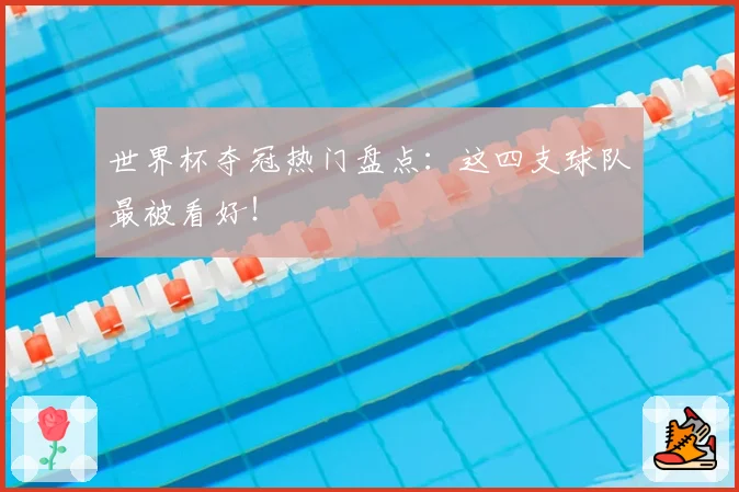 世界杯夺冠热门盘点：这四支球队最被看好！